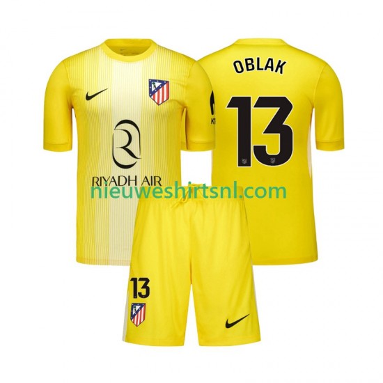 Atlético Madrid Kind Shirt met Bedrukking Doelman Jan Oblak 13 Thuis 2025-2026 Korte Mouw