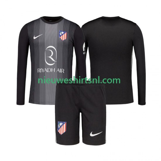 Atlético Madrid Kind Shirt met Bedrukking Doelman Uit 2025-2026 Lange Mouw