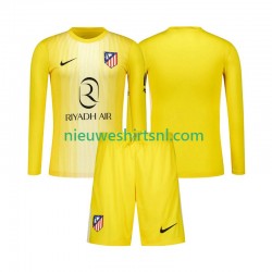 Atlético Madrid Kind Shirt met Bedrukking Doelman Thuis 2025-2026 Lange Mouw