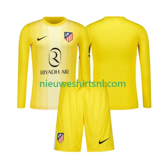 Atlético Madrid Kind Shirt met Bedrukking Doelman Thuis 2025-2026 Lange Mouw