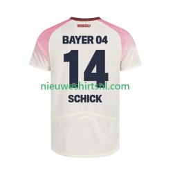 Bayer 04 Leverkusen Heren Shirt met Bedrukking Patrik Schick 14 Uit 2025-2026 Korte Mouw