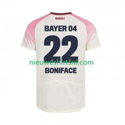 Bayer 04 Leverkusen Heren Shirt met Bedrukking Victor Boniface 22 Uit 2025-2026 Korte Mouw