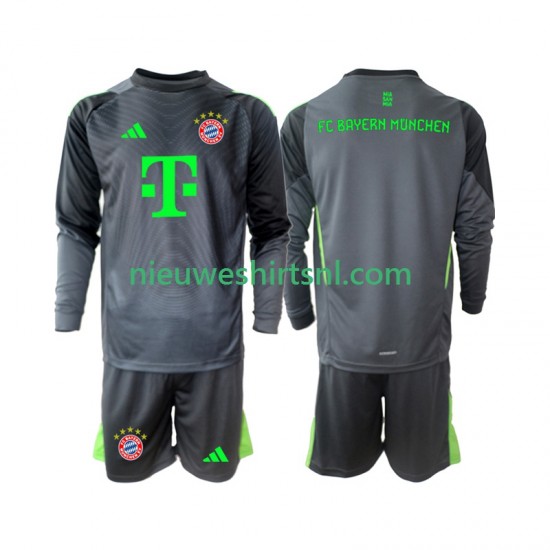 FC Bayern München Kind Shirt met Bedrukking Doelman Uit 2025-2026 Lange Mouw