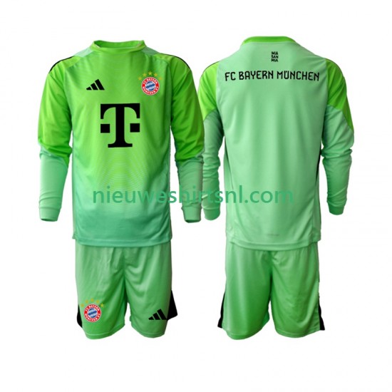 FC Bayern München Kind Shirt met Bedrukking Doelman Thuis 2025-2026 Lange Mouw