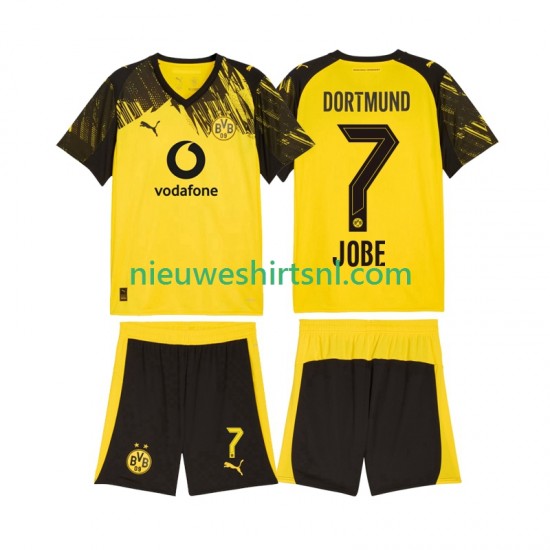 Borussia Dortmund Kind Shirt met Bedrukking Jobe Bellingham 7 Thuis 2025-2026 Korte Mouw