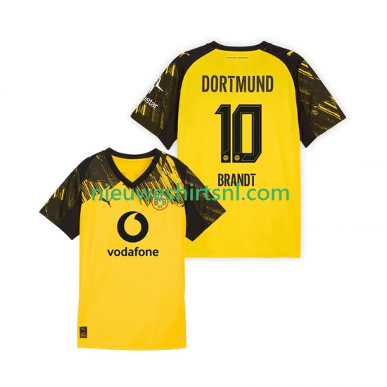 Borussia Dortmund Heren Shirt met Bedrukking Julian Brandt 10 Thuis 2025-2026 Korte Mouw