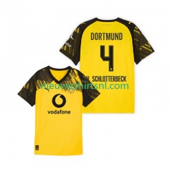 Borussia Dortmund Heren Shirt met Bedrukking Nico Schlotterbeck 4 Thuis 2025-2026 Korte Mouw