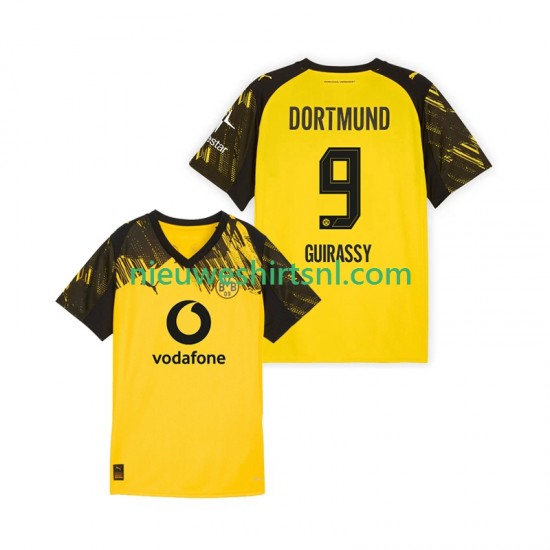Borussia Dortmund Heren Shirt met Bedrukking Serhou Guirassy 9 Thuis 2025-2026 Korte Mouw