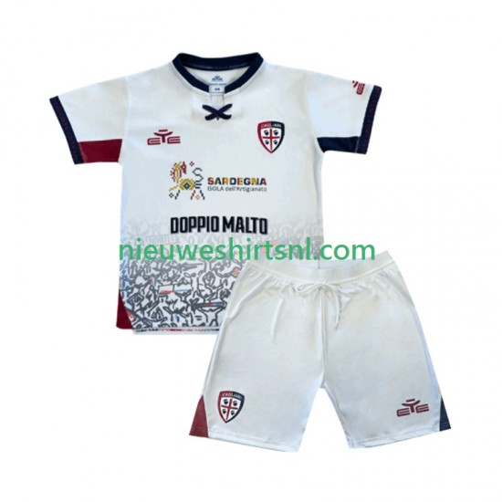 Cagliari Kind Shirt met Bedrukking Uit 2025-2026 Korte Mouw