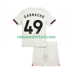 Chelsea Kind Shirt met Bedrukking Alejandro Garnacho 49 Uit 2025-2026 Korte Mouw