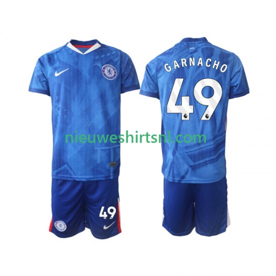 Chelsea Kind Shirt met Bedrukking Alejandro Garnacho 49 Thuis 2025-2026 Korte Mouw