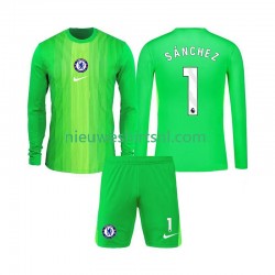 Chelsea Kind Shirt met Bedrukking Doelman Robert Sanchez 1 Uit 2025-2026 Lange Mouw