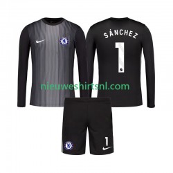 Chelsea Kind Shirt met Bedrukking Doelman Robert Sanchez 1 Thuis 2025-2026 Lange Mouw