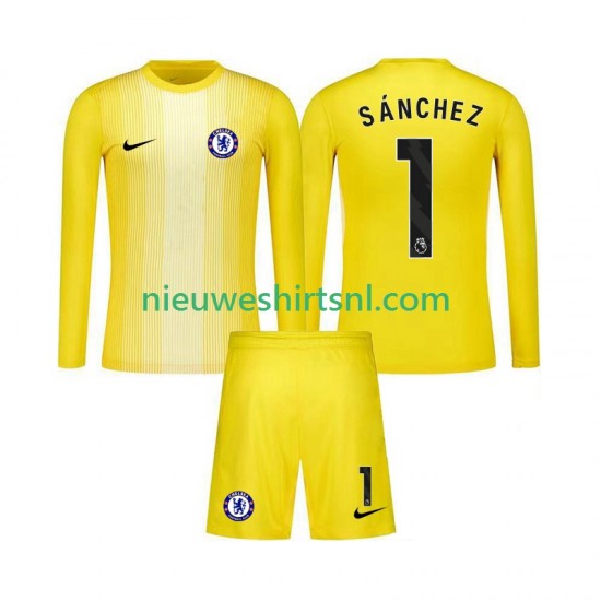 Chelsea Kind Shirt met Bedrukking Doelman Robert Sanchez 1 Derde 2025-2026 Lange Mouw