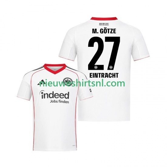 Eintracht Frankfurt Heren Shirt met Bedrukking Mario Gotze 27 Uit 2025-2026 Korte Mouw