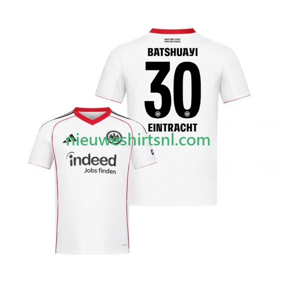 Eintracht Frankfurt Heren Shirt met Bedrukking Michy Batshuayi 30 Uit 2025-2026 Korte Mouw
