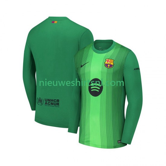 FC Barcelona Heren Shirt met Bedrukking Doelman Thuis 2025-2026 Lange Mouw