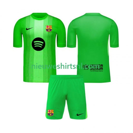 FC Barcelona Kind Shirt met Bedrukking Doelman Thuis 2025-2026 Korte Mouw