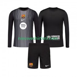 FC Barcelona Kind Shirt met Bedrukking Doelman Derde 2025-2026 Lange Mouw