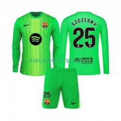 FC Barcelona Kind Shirt met Bedrukking Doelman Szczesny 25 Thuis 2025-2026 Lange Mouw