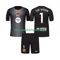 FC Barcelona Kind Shirt met Bedrukking Doelman Ter Stegen 1 Derde 2025-2026 Korte Mouw