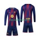 FC Barcelona Kind Shirt met Bedrukking Thuis 2025-2026 Lange Mouw
