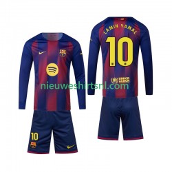 FC Barcelona Kind Shirt met Bedrukking Lamine Yamal 10 Thuis 2025-2026 Lange Mouw