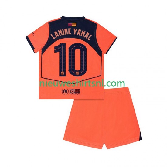 FC Barcelona Kind Shirt met Bedrukking Lamine Yamal 10 UCL Derde 2025-2026 Korte Mouw