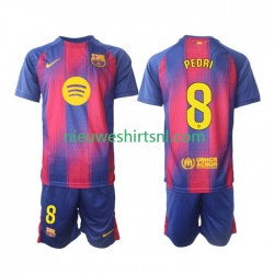 FC Barcelona Kind Shirt met Bedrukking Pedri 8 Thuis 2025-2026 Korte Mouw