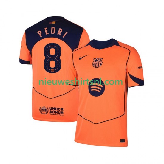 FC Barcelona Heren Shirt met Bedrukking Pedri 8 UCL Derde 2025-2026 Korte Mouw