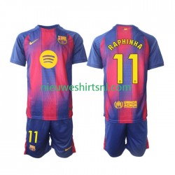 FC Barcelona Kind Shirt met Bedrukking Raphinha 11 Thuis 2025-2026 Korte Mouw