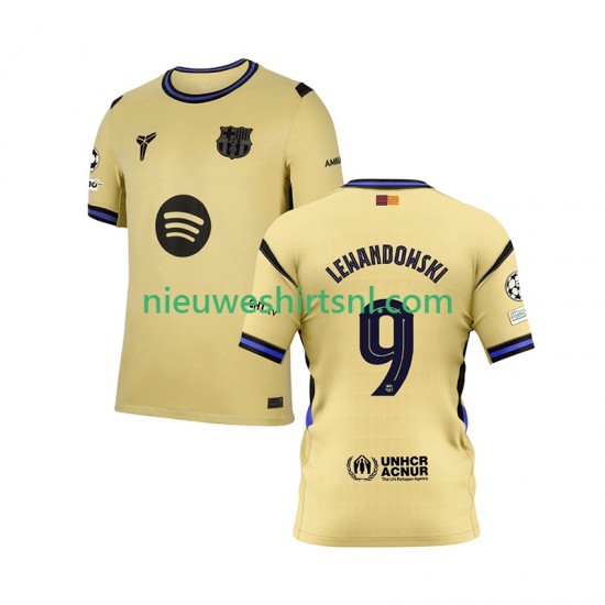 FC Barcelona Heren Shirt met Bedrukking Robert Lewandowski 9 Champions League Uit 2025-2026 Korte Mouw