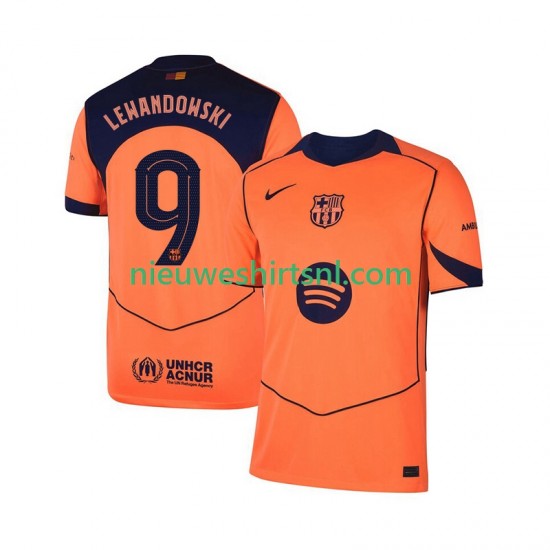 FC Barcelona Heren Shirt met Bedrukking Robert Lewandowski 9 UCL Derde 2025-2026 Korte Mouw