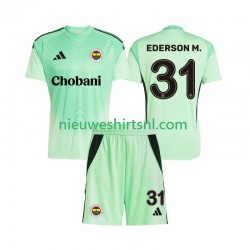 Kind Shirt met Bedrukking Doelman Fenerbahce Ederson Moraes 31 Uit 2025-2026 Korte Mouw
