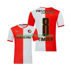 Feyenoord Rotterdam Heren Shirt met Bedrukking Quinten Timber 8 Thuis 2025-2026 Korte Mouw