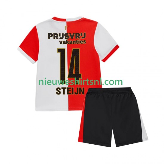 Feyenoord Rotterdam Kind Shirt met Bedrukking Sem Steijn 14 Thuis 2025-2026 Korte Mouw