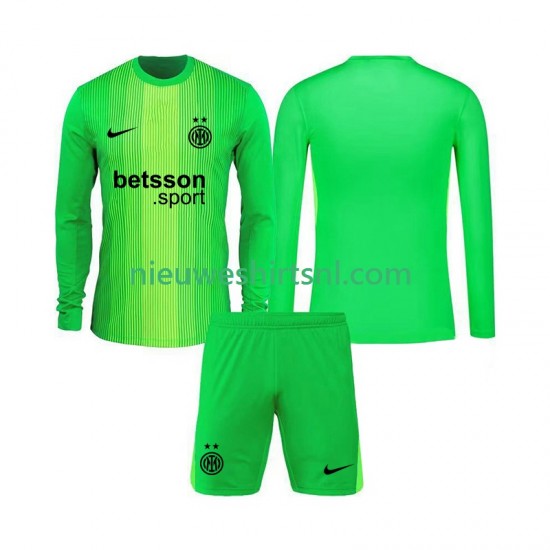 Inter Milan Kind Shirt met Bedrukking Doelman Derde 2025-2026 Lange Mouw