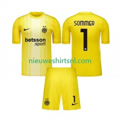 Inter Milan Kind Shirt met Bedrukking Doelman Yann Sommer 1 Uit 2025-2026 Korte Mouw