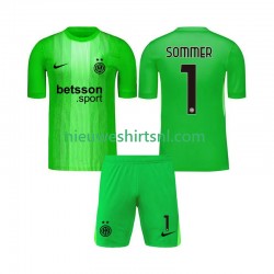 Inter Milan Kind Shirt met Bedrukking Doelman Yann Sommer 1 Derde 2025-2026 Korte Mouw