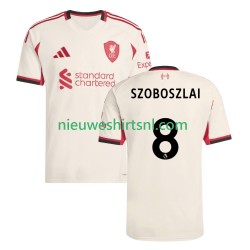 Liverpool Heren Shirt met Bedrukking Dominik Szoboszlai 8 Uit 2025-2026 Korte Mouw