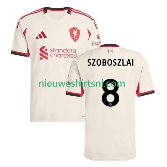 Liverpool Heren Shirt met Bedrukking Dominik Szoboszlai 8 Uit 2025-2026 Korte Mouw