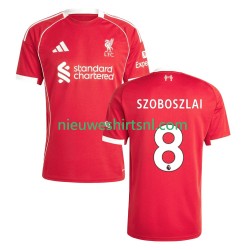 Liverpool Heren Shirt met Bedrukking Dominik Szoboszlai 8 Thuis 2025-2026 Korte Mouw