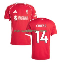 Liverpool Heren Shirt met Bedrukking Federico Chiesa 14 Thuis 2025-2026 Korte Mouw
