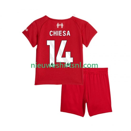 Liverpool Kind Shirt met Bedrukking Federico Chiesa 14 Thuis 2025-2026 Korte Mouw