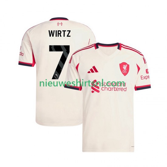 Liverpool Heren Shirt met Bedrukking Florian Wirtz 7 Uit 2025-2026 Korte Mouw
