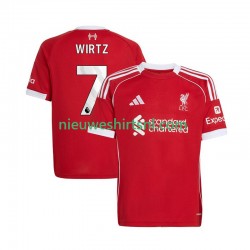 Liverpool Heren Shirt met Bedrukking Florian Wirtz 7 Thuis 2025-2026 Korte Mouw