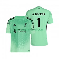 Liverpool Heren Shirt met Bedrukking Doelman Alisson Becker 1 Thuis 2025-2026 Korte Mouw