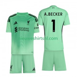 Liverpool Kind Shirt met Bedrukking Doelman Alisson Becker 1 Thuis 2025-2026 Korte Mouw