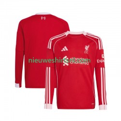 Liverpool Heren Shirt met Bedrukking Thuis 2025-2026 Lange Mouw