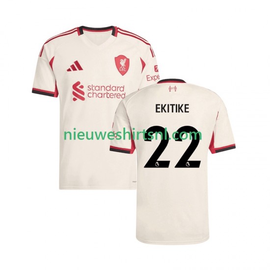 Liverpool Heren Shirt met Bedrukking Hugo Ekitike 22 Uit 2025-2026 Korte Mouw